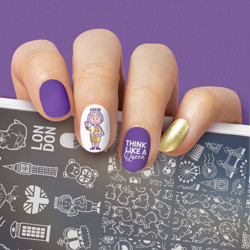 What the Plate 03 ✦ The Queen Nail Stamping Plate - MoYou London