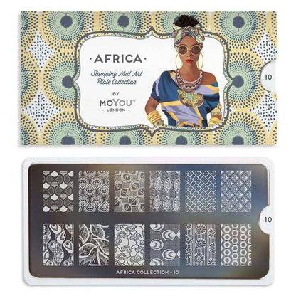 Africa 10 ✦ Nail Stamping Plate - MoYou London