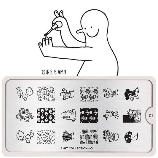 Amit x MYL 01-Stencil-stamping-Nail Art Stencil-MoYou London