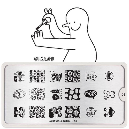 Amit x MYL 03 Nail Art Stencil MoYou London 