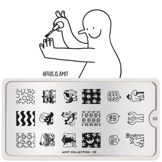 Amit x MYL 05 Nail Art Stencil MoYou London 