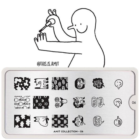 Amit x MYL 06 Nail Art Stencil MoYou London 