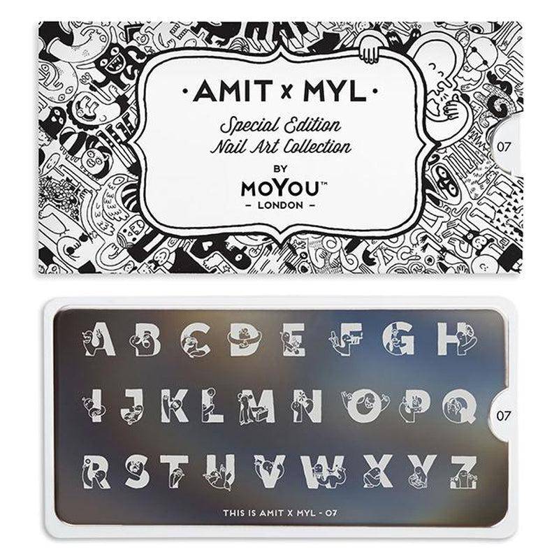 Amit x MYL 07 Nail Art Stencil MoYou London 