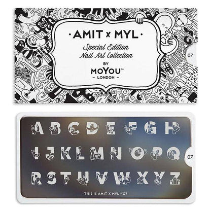 Amit x MYL 07 Nail Art Stencil MoYou London 