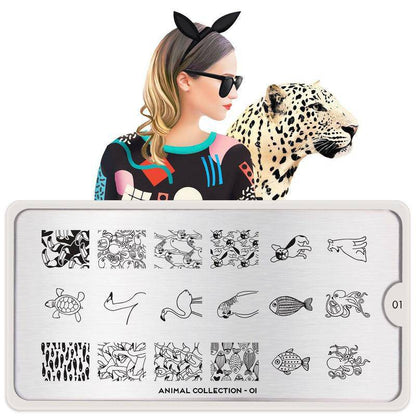 Animal 01 ✦ Nail Stamping Plate - MoYou London