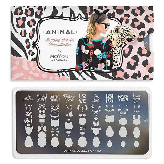 Animal 20 ✦ Nail Stamping Plate - MoYou London