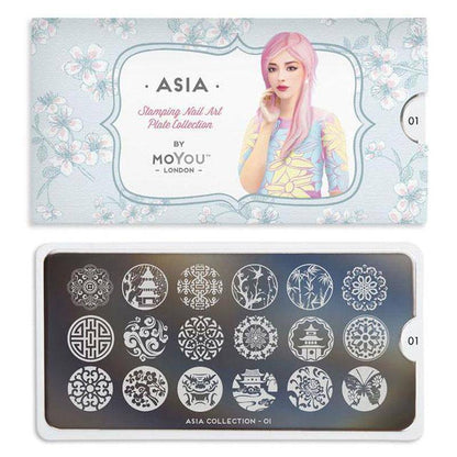 Asia 01 ✦ Nail Stamping Plates - MoYou London