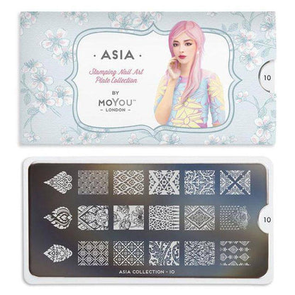 Asia 10 ✦ Nail Stamping Plates - MoYou London