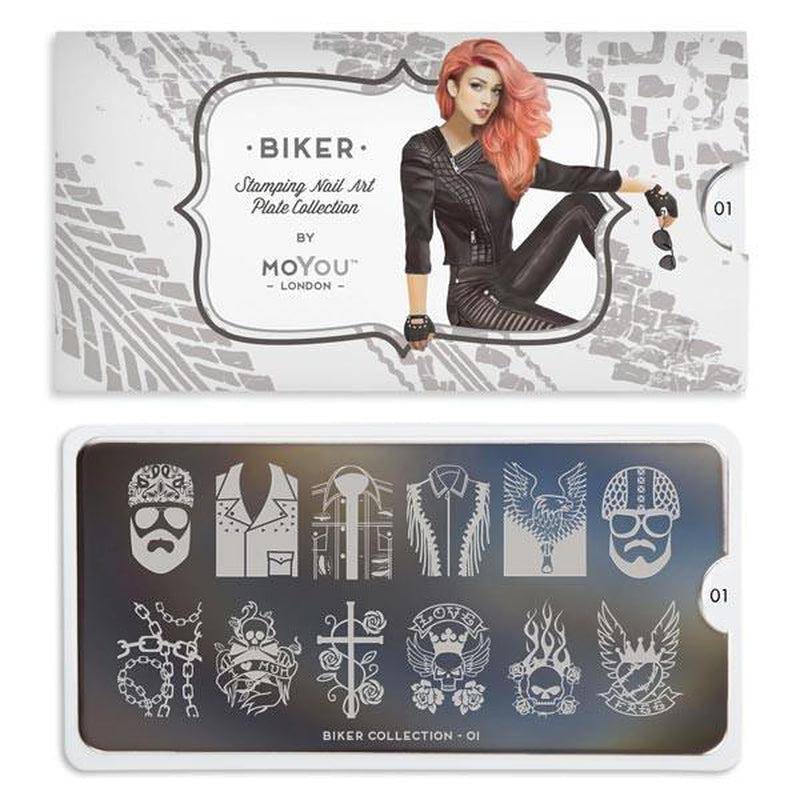 Biker 01 ✦ Nail Stamping Plate - MoYou London