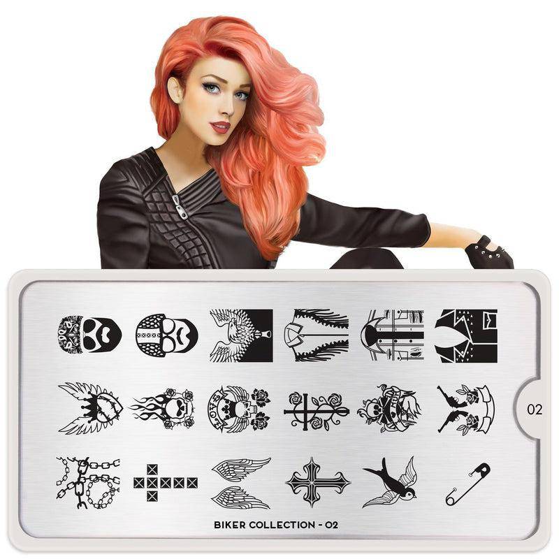 Biker 02 ✦ Nail Stamping Plate - MoYou London