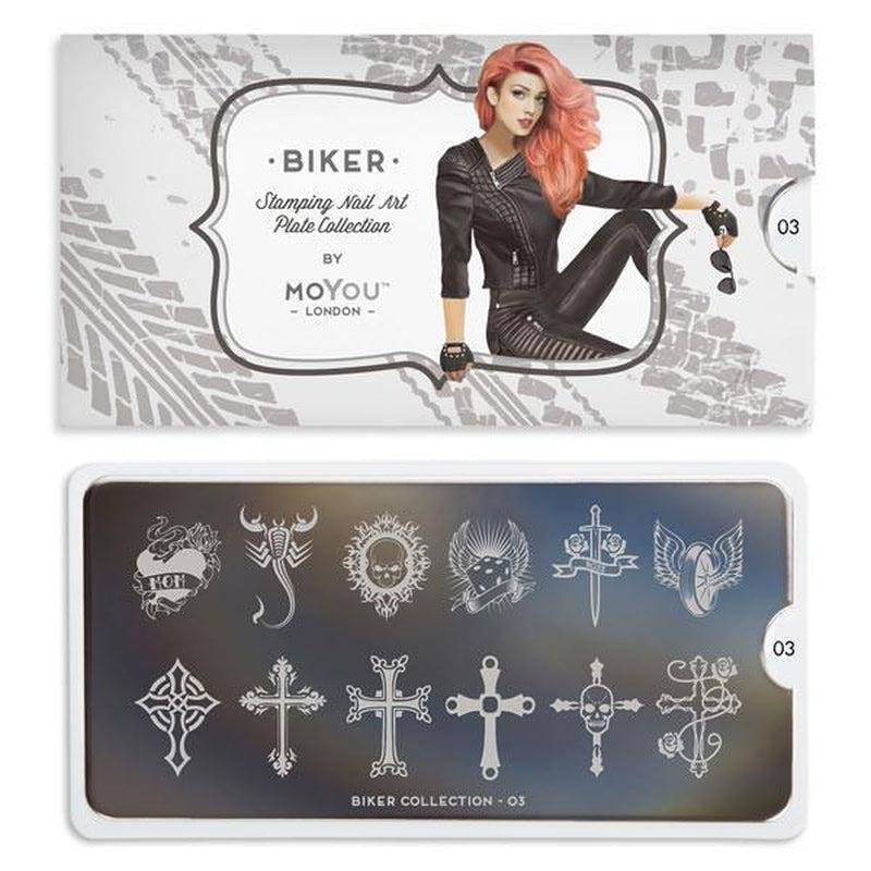 Biker 03 ✦ Nail Stamping Plate - MoYou London