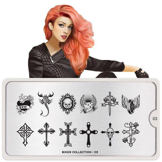 Biker 03 ✦ Nail Stamping Plate - MoYou London
