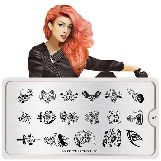 Biker 05 ✦ Nail Stamping Plate - MoYou London