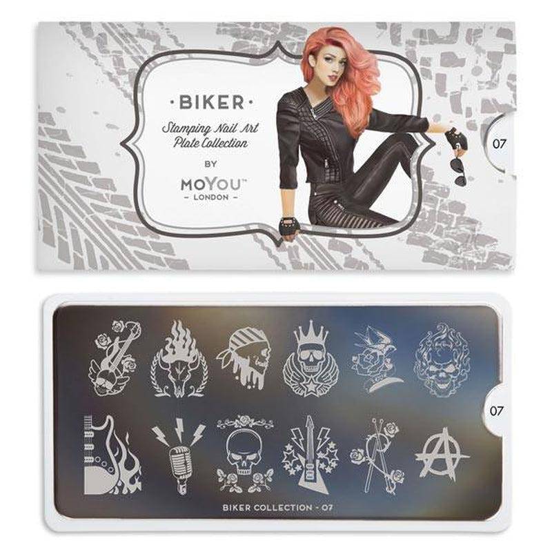 Biker 07 ✦ Nail Stamping Plate - MoYou London