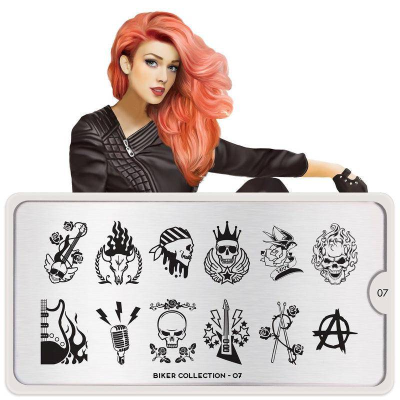 Biker 07 ✦ Nail Stamping Plate