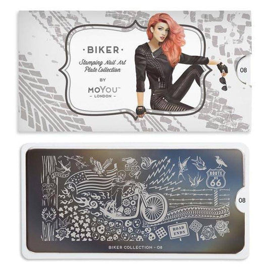 Biker 08 ✦ Nail Stamping Plate - MoYou London