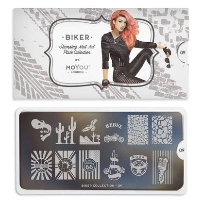 Biker 09 ✦ Nail Stamping Plate - MoYou London