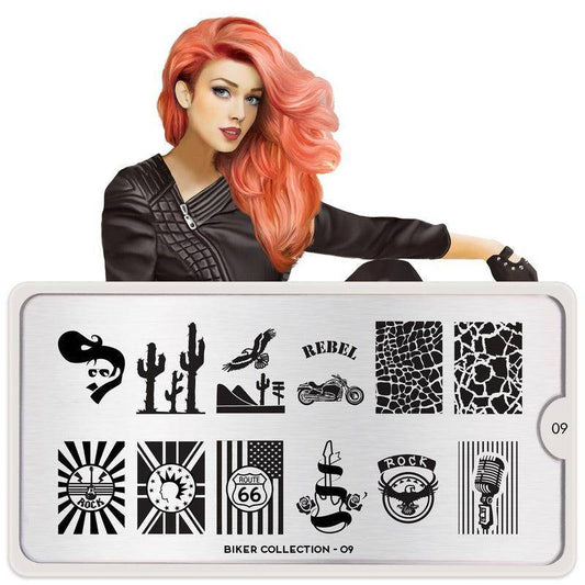 Biker 09 ✦ Nail Stamping Plate - MoYou London