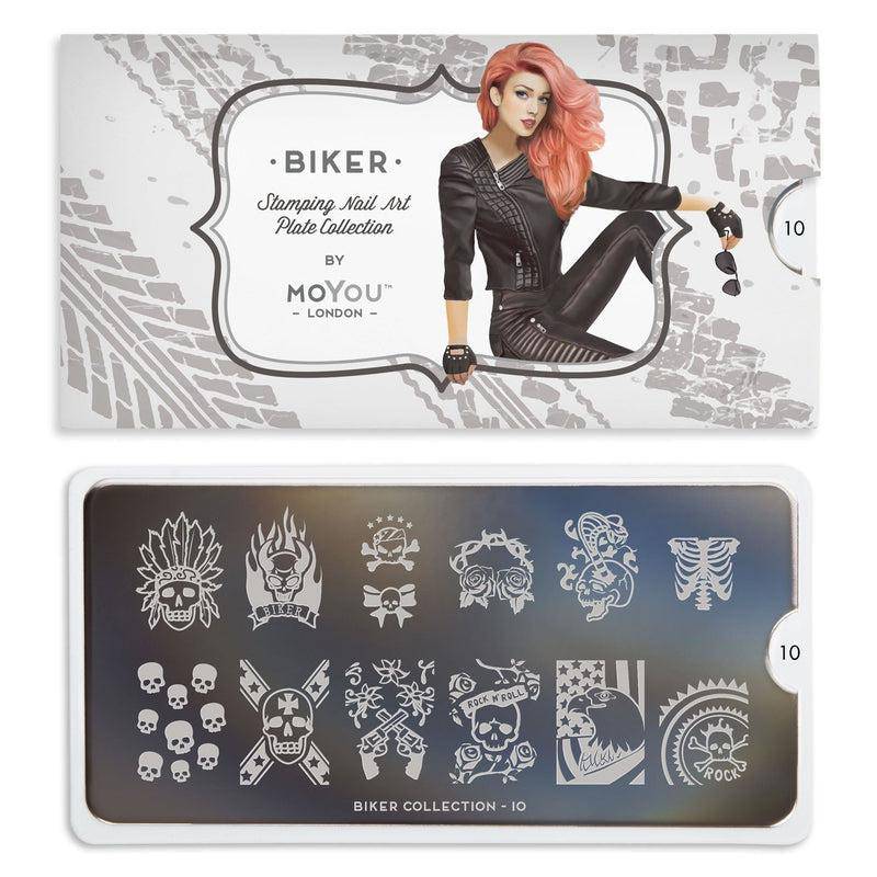 Biker 10 ✦ Nail Stamping Plate - MoYou London