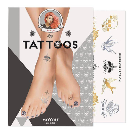 Biker Feet Temporary Tattoo - MoYou London