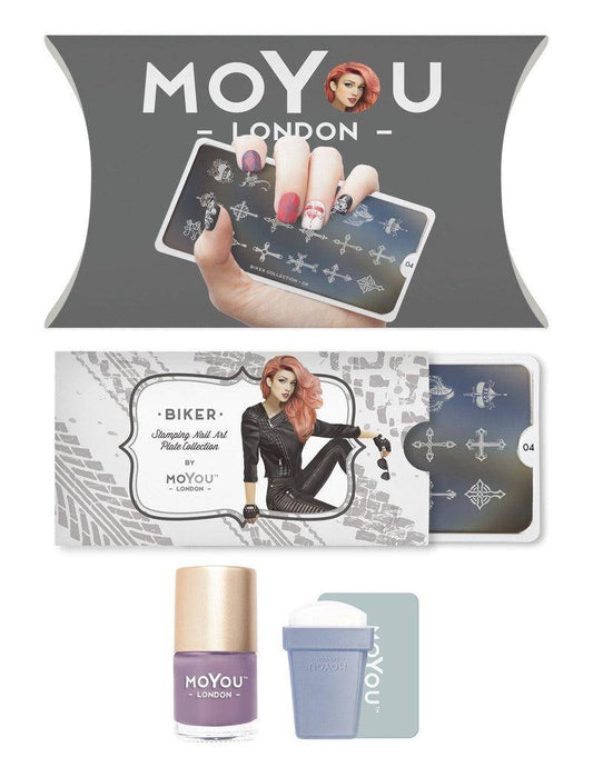 Biker Starter Kit Nail Art Stencils MoYou London 