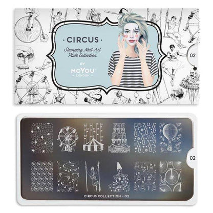 Circus 02 ✦ Nail Stamping Plate - MoYou London