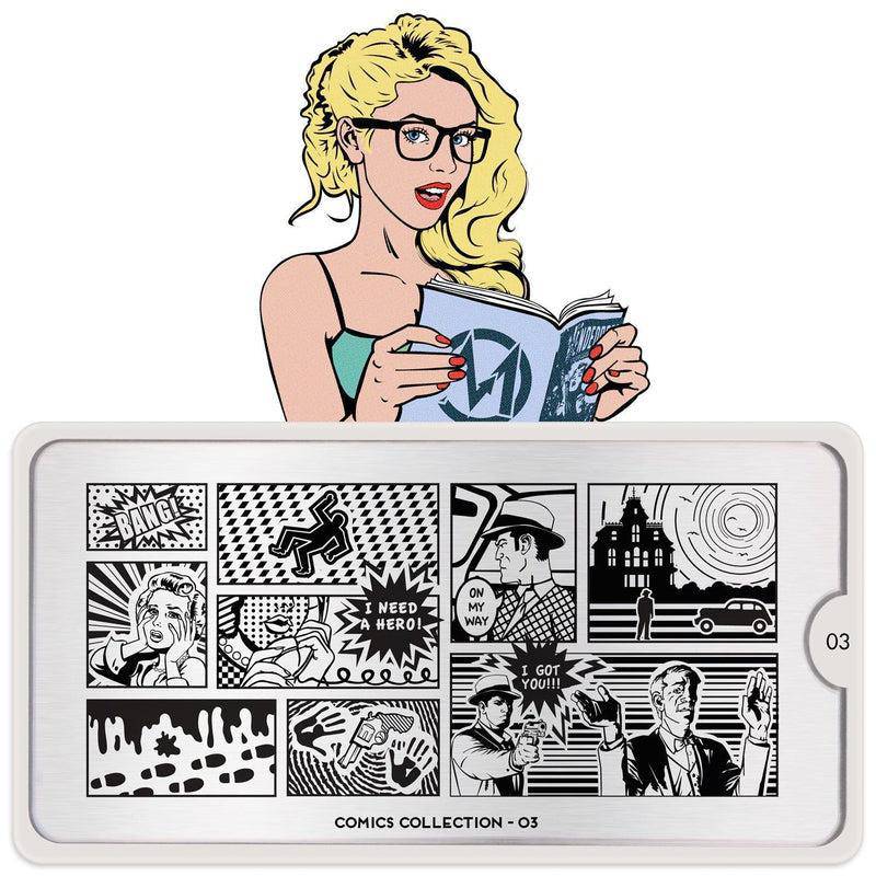 Comics 03 ✦ Nail Stamping Plate - MoYou London