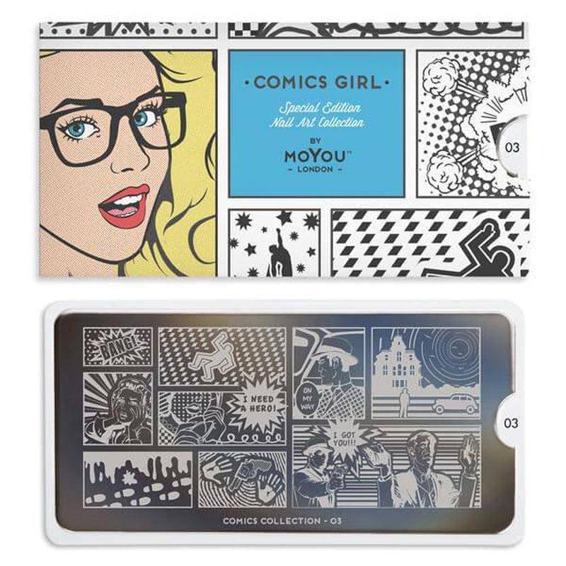 Comics 03 ✦ Nail Stamping Plate - MoYou London