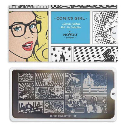 Comics 03 ✦ Nail Stamping Plate - MoYou London