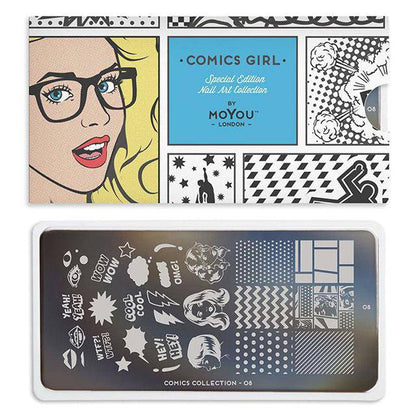 Comics 08 ✦ Nail Stamping Plate - MoYou London