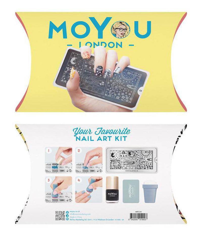 Comics Starter Kit Nail Art Stencil MoYou London 