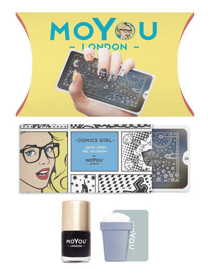 Comics Starter Kit Nail Art Stencil MoYou London 