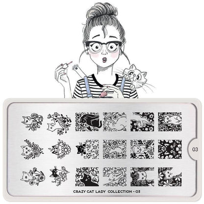 Crazy Cat Lady 03 ✦ Nail Stamping Plate - MoYou London