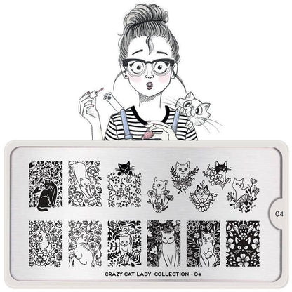 Crazy Cat Lady 04 ✦ Nail Stamping Plate - MoYou London