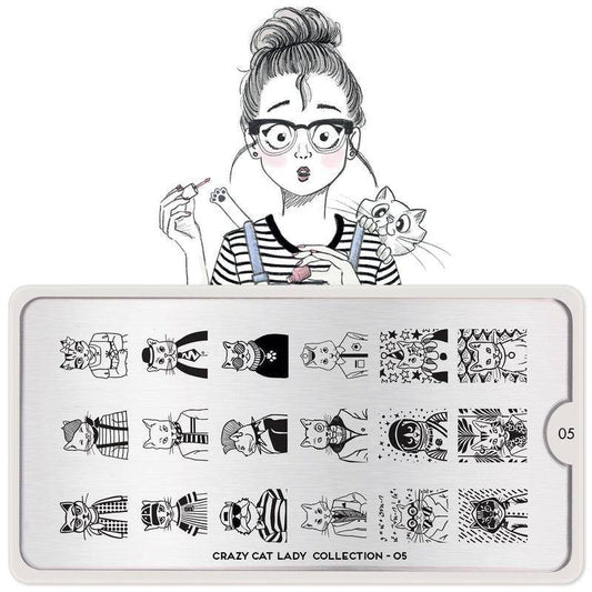 Crazy Cat Lady 05 ✦ Nail Stamping Plate - MoYou London