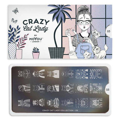 Crazy Cat Lady 05 ✦ Nail Stamping Plate - MoYou London