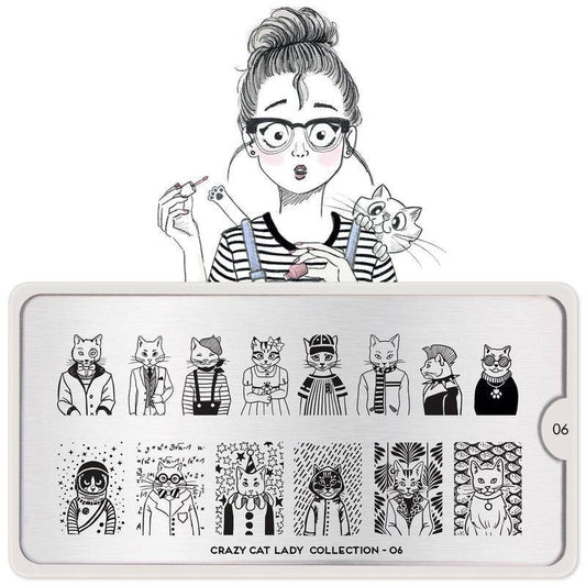 Crazy Cat Lady 06 ✦ Nail Stamping Plate - MoYou London