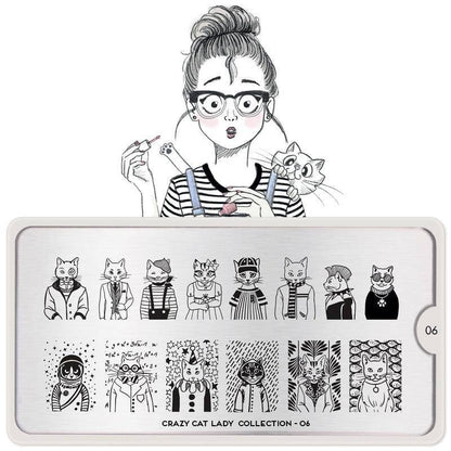 Crazy Cat Lady 06 ✦ Nail Stamping Plate - MoYou London