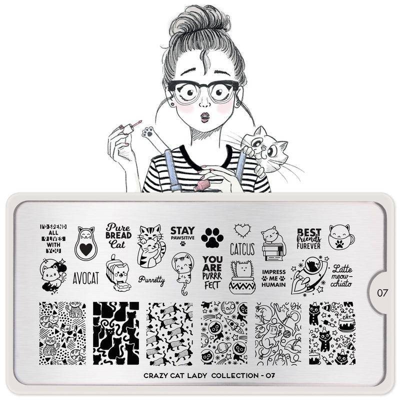 Crazy Cat Lady 07 ✦ Nail Stamping Plate - MoYou London