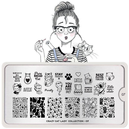 Crazy Cat Lady 07 ✦ Nail Stamping Plate - MoYou London