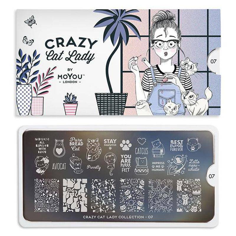 Crazy Cat Lady 07 ✦ Nail Stamping Plate - MoYou London