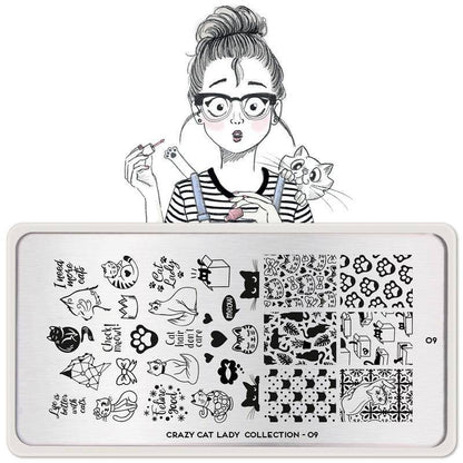 Crazy Cat Lady 09 ✦ Nail Stamping Plate - MoYou London
