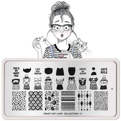 Crazy Cat Lady 11 ✦ Nail Stamping Plate - MoYou London
