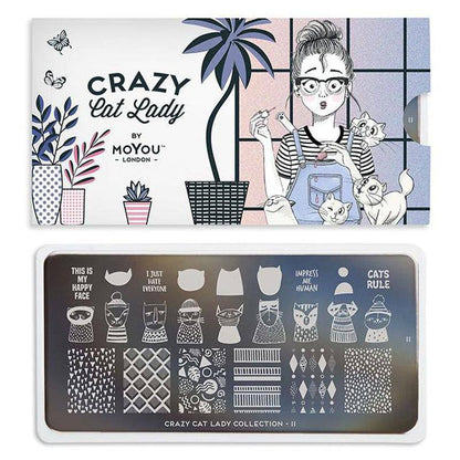 Crazy Cat Lady 11 ✦ Nail Stamping Plate - MoYou London