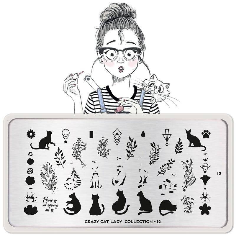Crazy Cat Lady 12 ✦ Nail Stamping Plate - MoYou London