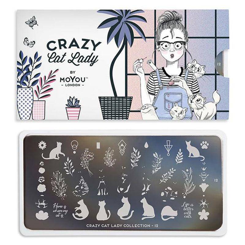 Crazy Cat Lady 12 ✦ Nail Stamping Plate - MoYou London
