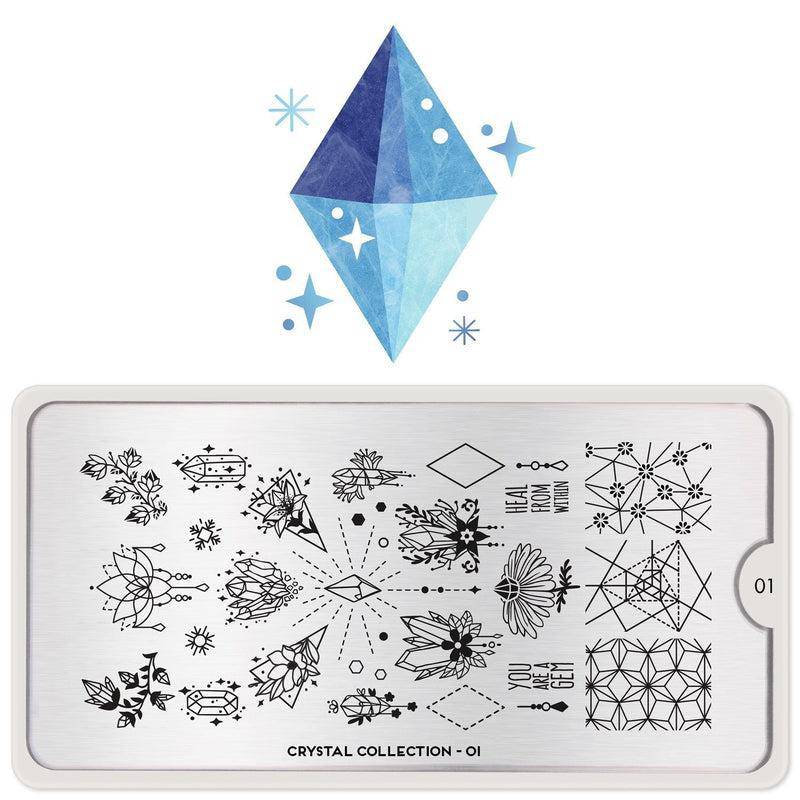 Crystal 01 ✦ Nail Stamping Plate - MoYou London