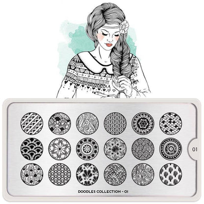 Doodles 01 ✦ Nail Stamping Plate - MoYou London