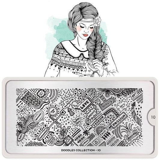Doodles 10 ✦ Nail Stamping Plate - MoYou London