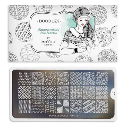 Doodles 12 ✦ Nail Stamping Plate - MoYou London
